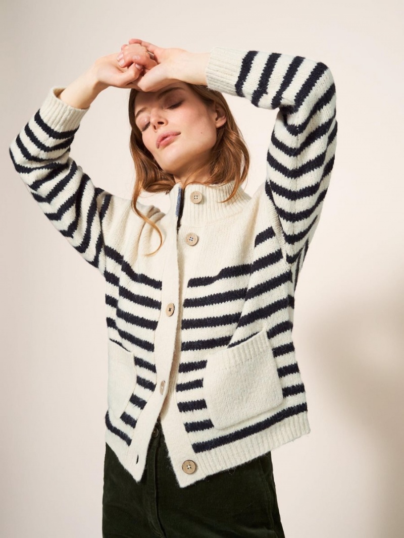 Ivory Multi White Stuff Bonnie Cardi | 46075QMSD