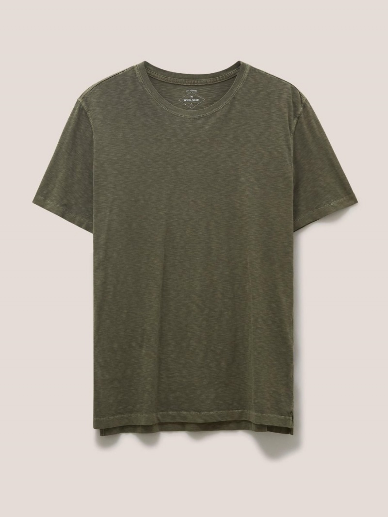 Khaki Green White Stuff Abersoch Short Sleeve Tee | 43297VQGD