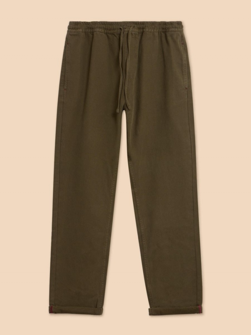 Khaki Green White Stuff Dempsey Drawstring Trouser | 37019CPOB