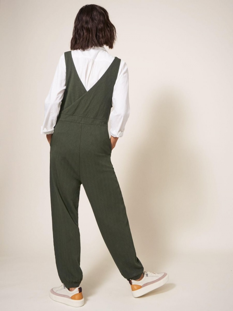 Khaki Green White Stuff Lainey Jersey Jumpsuit | 48075VCFJ