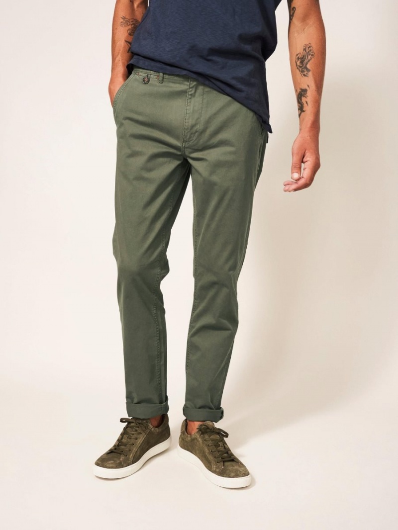 Khaki Green White Stuff Sutton Organic Chino Trouser | 62043PTWZ