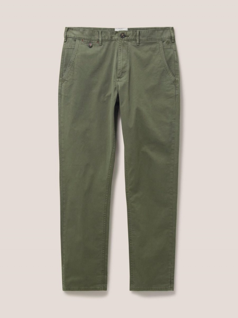 Khaki Green White Stuff Sutton Organic Chino Trouser | 62043PTWZ