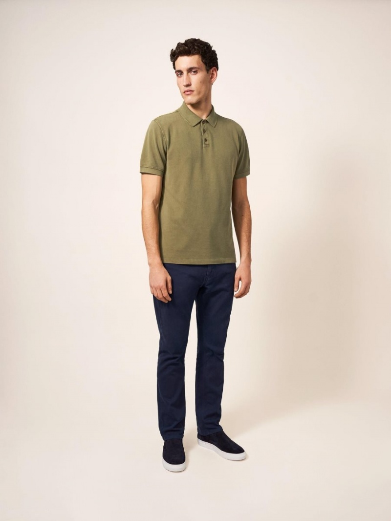 Khaki Green White Stuff Utility Polo | 34962QIOG