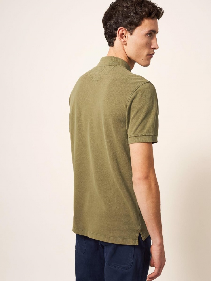 Khaki Green White Stuff Utility Polo | 34962QIOG