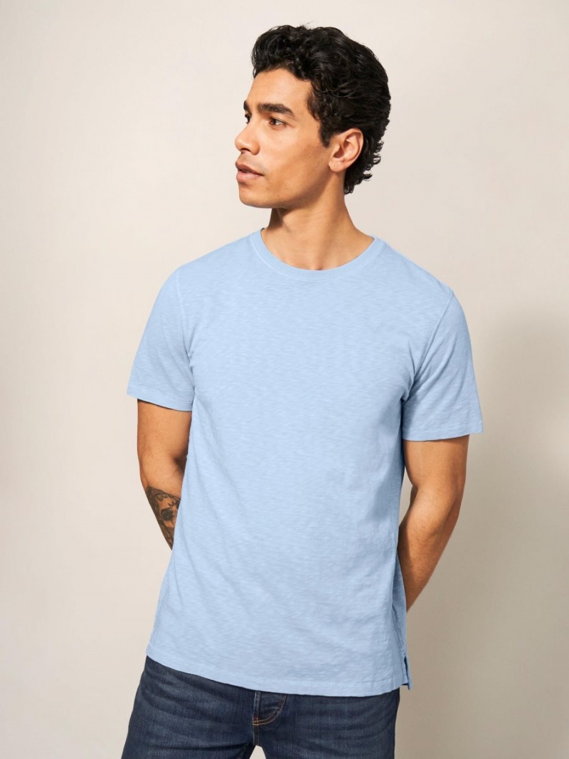 Light Blue White Stuff Abersoch Short Sleeve Tee | 39254HSYZ