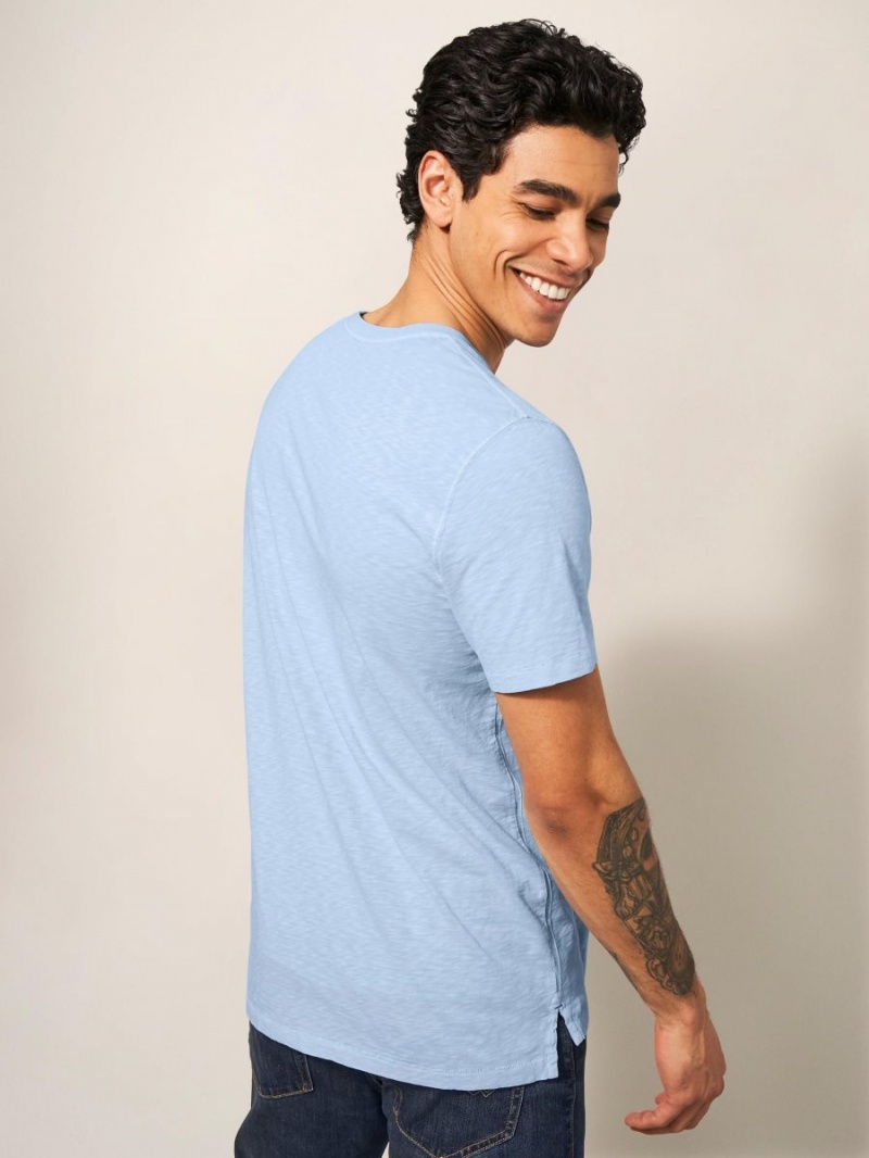 Light Blue White Stuff Abersoch Short Sleeve Tee | 39254HSYZ