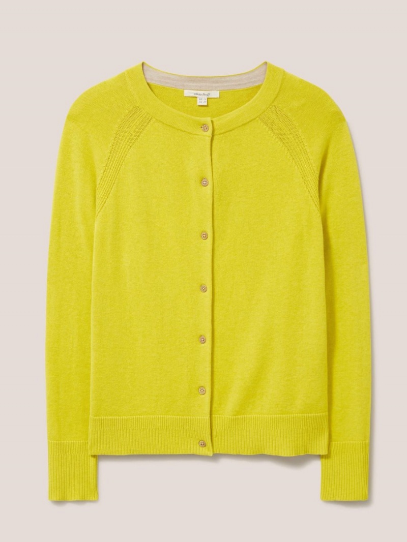 Light Chartreuse White Stuff Lulu Crew Neck Cardigan | 21347PTAS