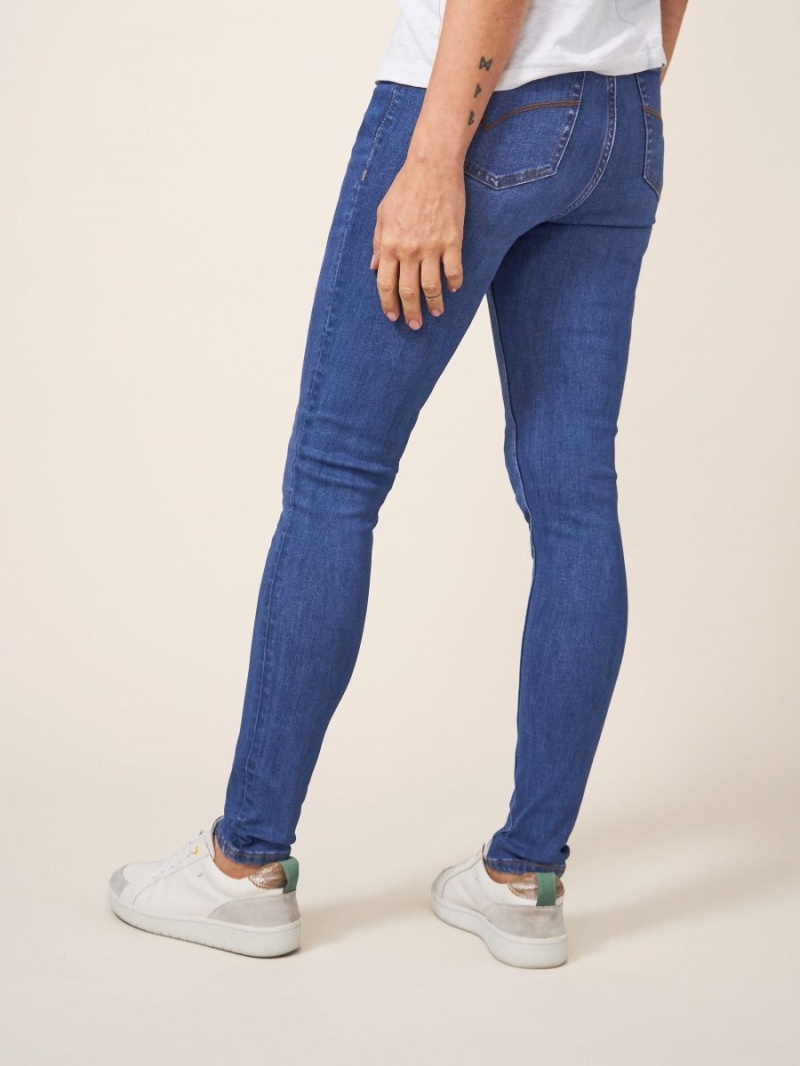 Light Denim White Stuff Amelia Skinny Jeans | 07358OIDH