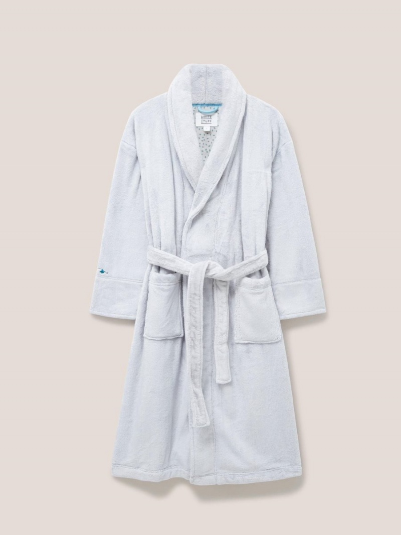 Light Grey White Stuff Clover Cosy Dressing Gown | 81435MWRH