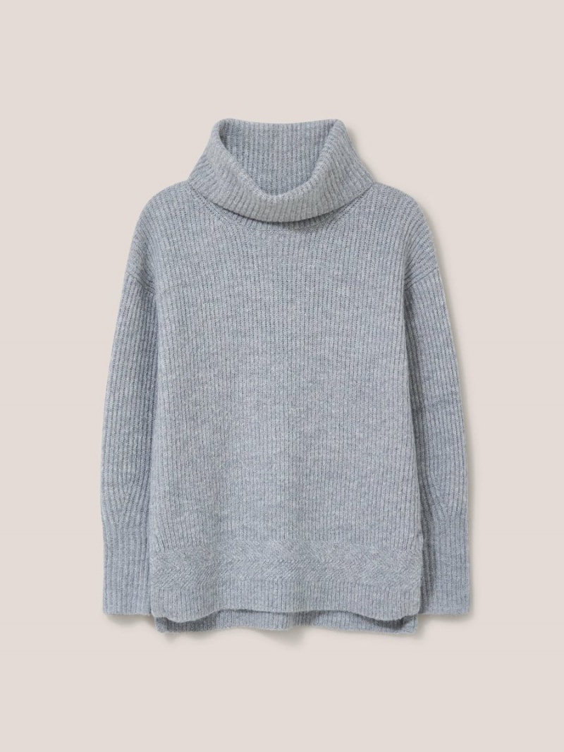 Light Grey White Stuff Lovely Rib Jumper | 04916OGAT