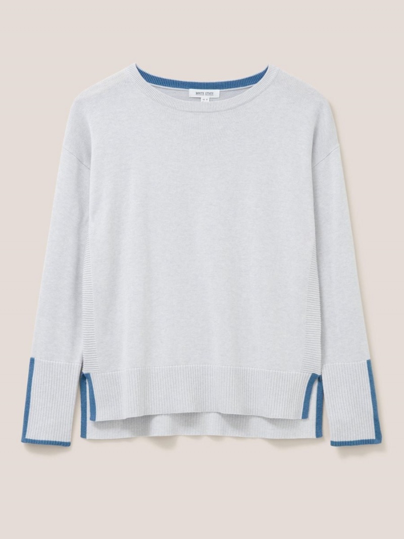 Light Grey White Stuff Olive Knitted Jumper | 85302ZIKU