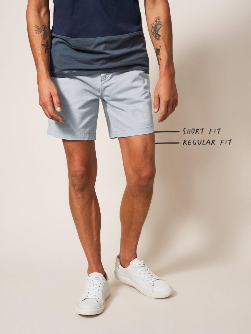 Light Grey White Stuff Sutton Organic Chino Short | 40537CESN