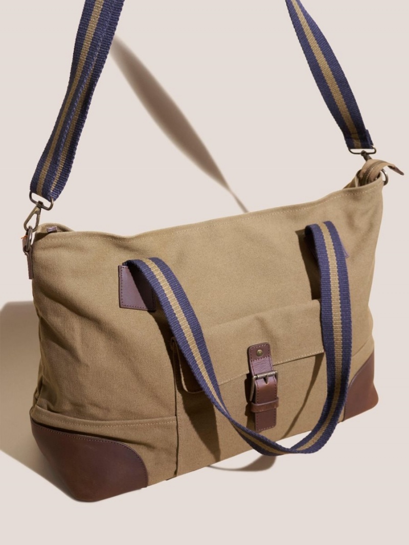 Light Natural White Stuff Canvas Holdall | 87041NJUC