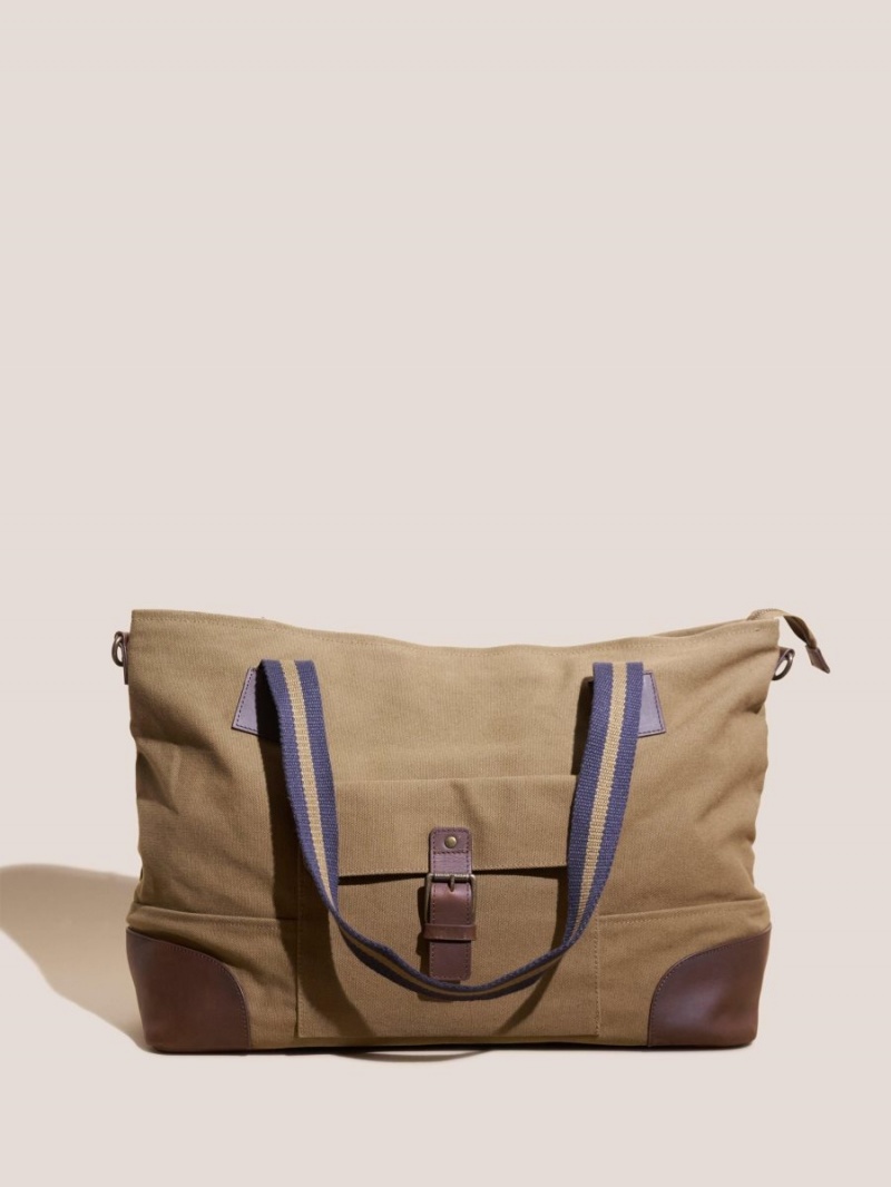 Light Natural White Stuff Canvas Holdall | 87041NJUC