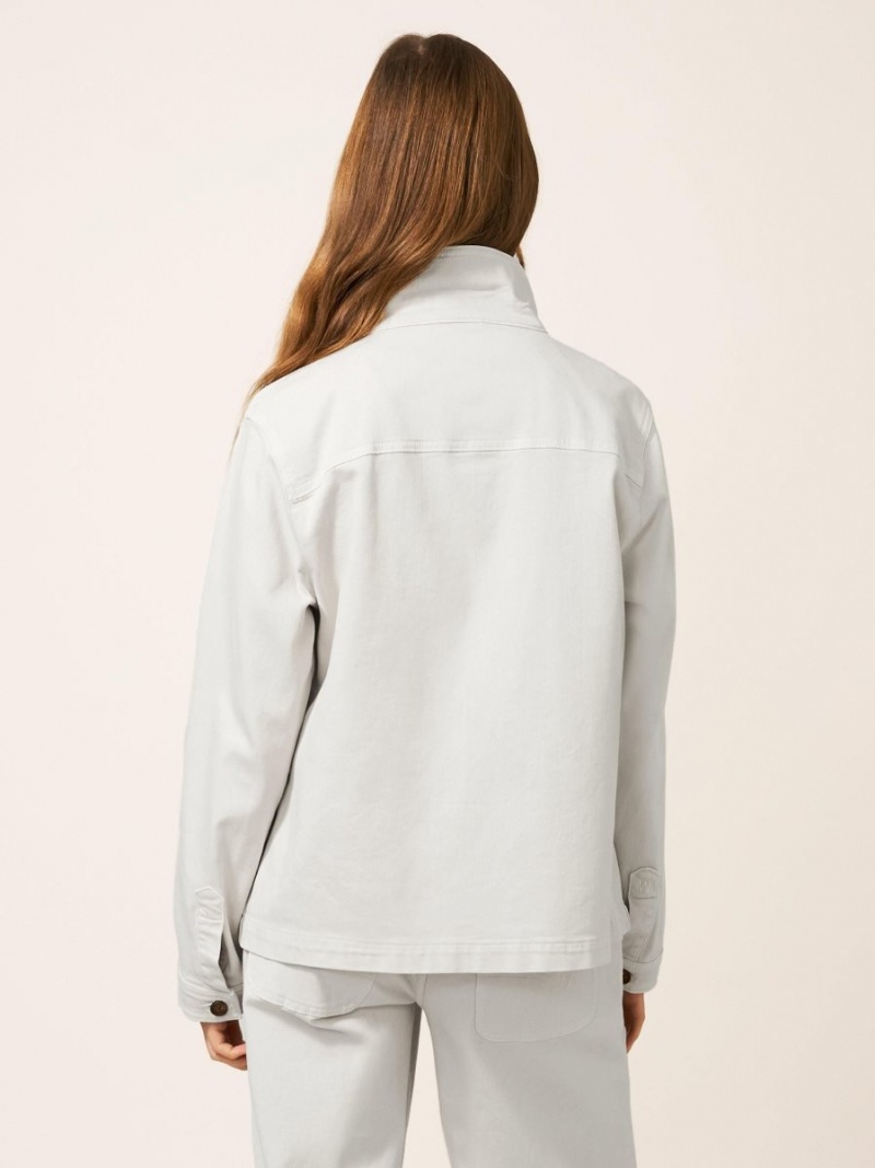 Light Natural White Stuff Carrie Regular Fit Denim Jacket | 18056DSIW