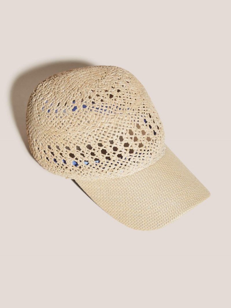 Light Natural White Stuff Woven Baseball Cap | 54903DASN