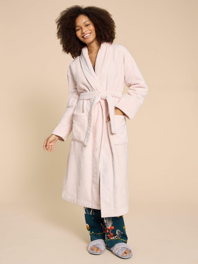 Light Pink White Stuff Clover Cosy Dressing Gown | 13462NSUX