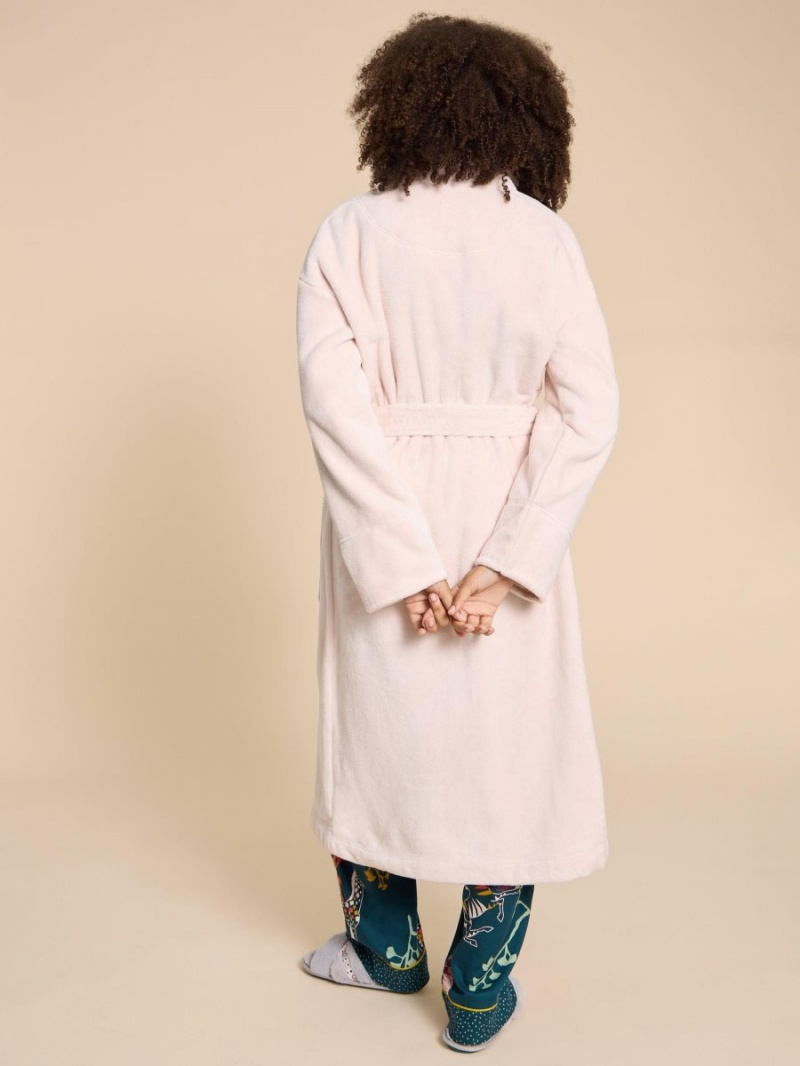 Light Pink White Stuff Clover Cosy Dressing Gown | 13462NSUX