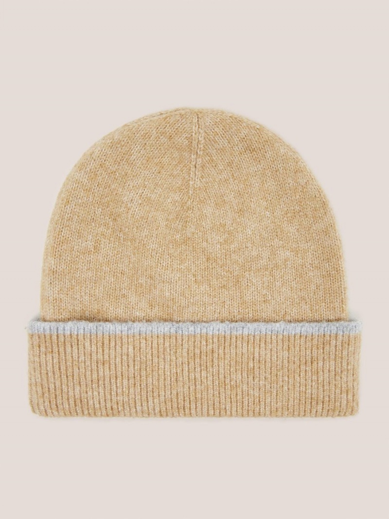 Light Tan White Stuff Sienna Knit Beanie | 75186ORHS