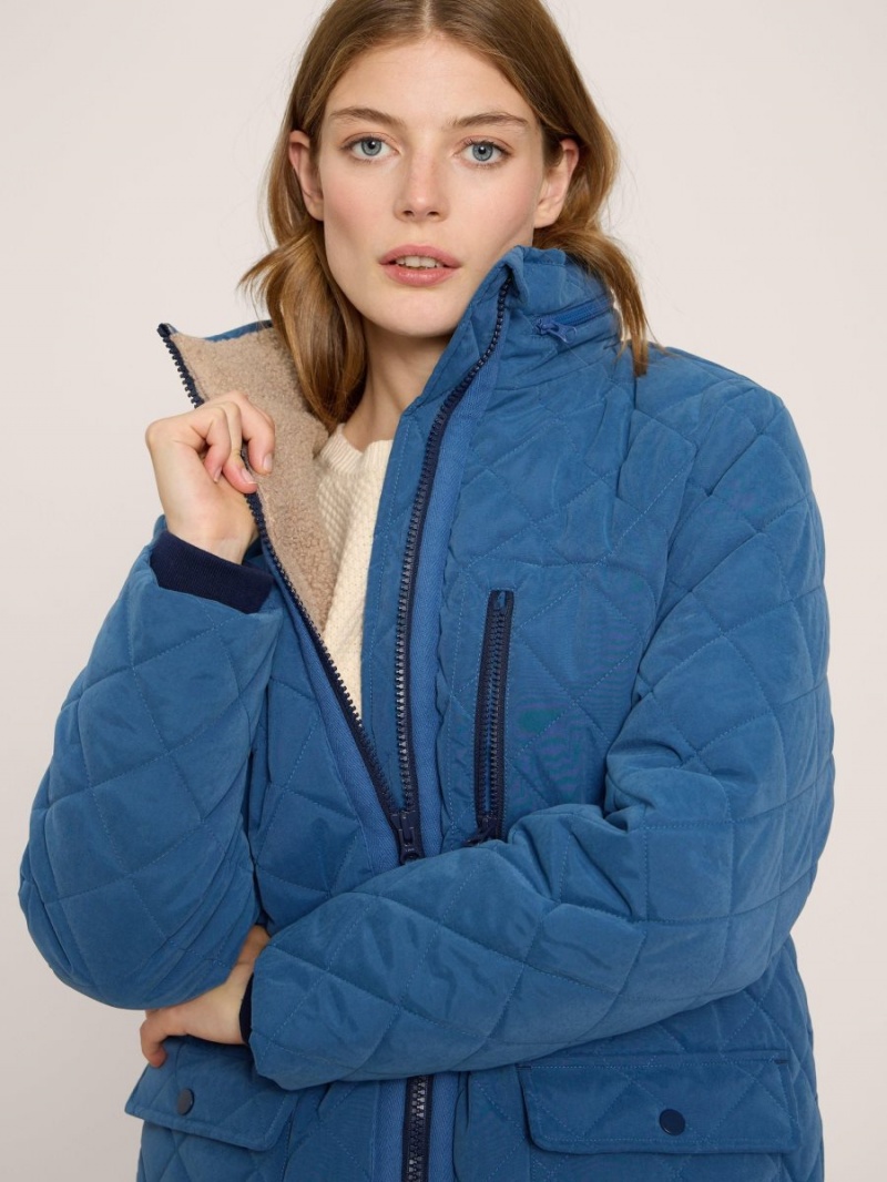 Mid Blue White Stuff Luckie Coat | 39507CHBV