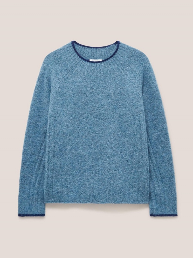 Mid Blue White Stuff Medway Jumper | 34907KYLI