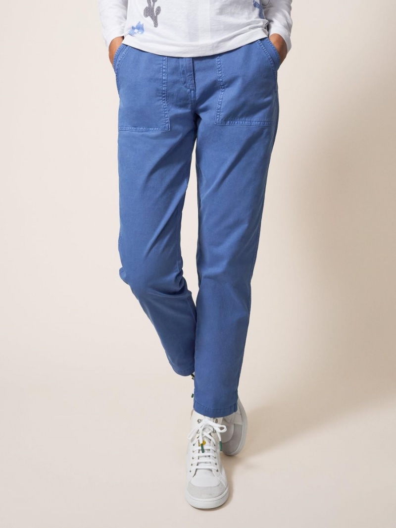 Mid Blue White Stuff Twister Chino | 17532HIKS