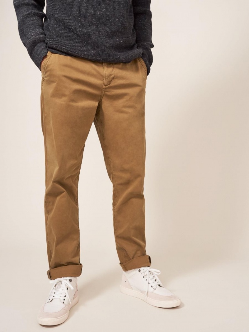 Mid Brown White Stuff Sutton Organic Chino Trouser | 26158YZLT