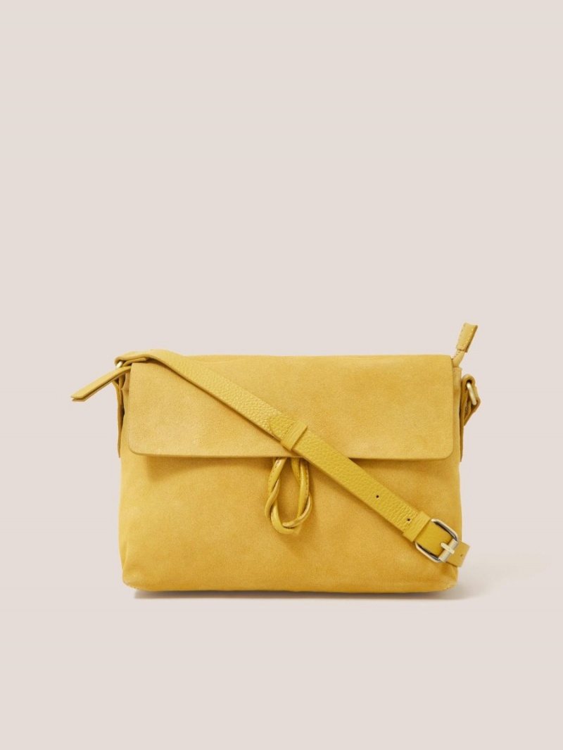 Mid Chartreuse White Stuff Elena Crossbody Bag | 30896JEDO