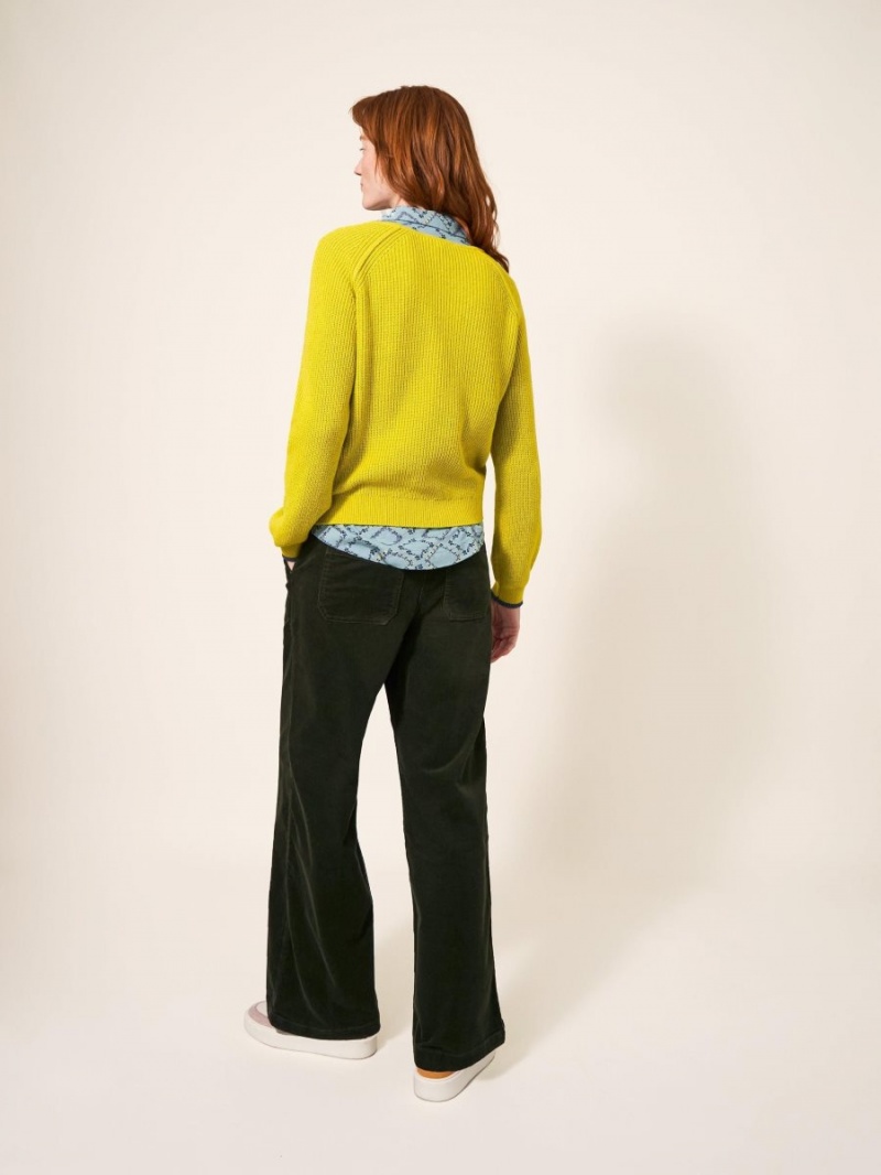 Mid Chartreuse White Stuff Jennie Rib Jumper | 58091BYGE