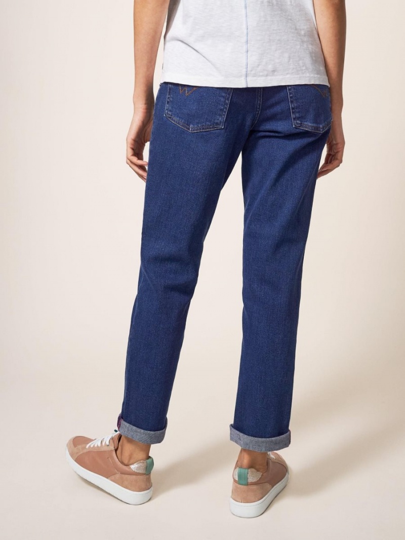 Mid Denim White Stuff Brooke Straight Jeans | 96527UKLP