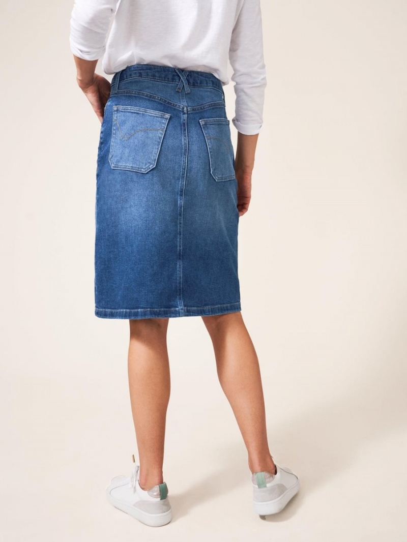 Mid Denim White Stuff Jemma Denim Skirt | 17425OJVK