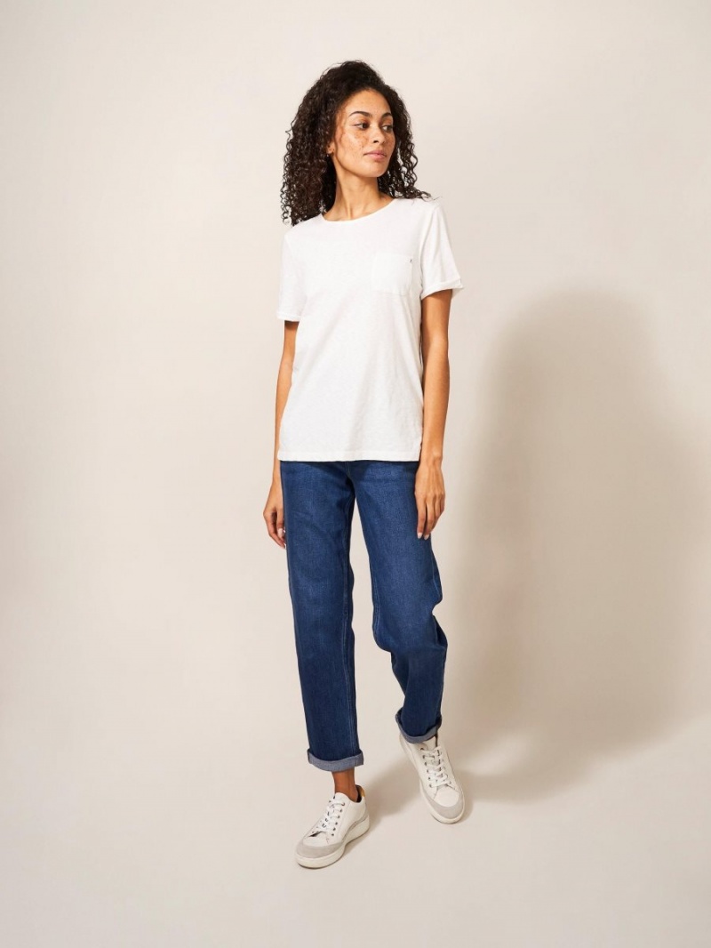 Mid Denim White Stuff Katy Relaxed Slim Jean | 61802IHPA