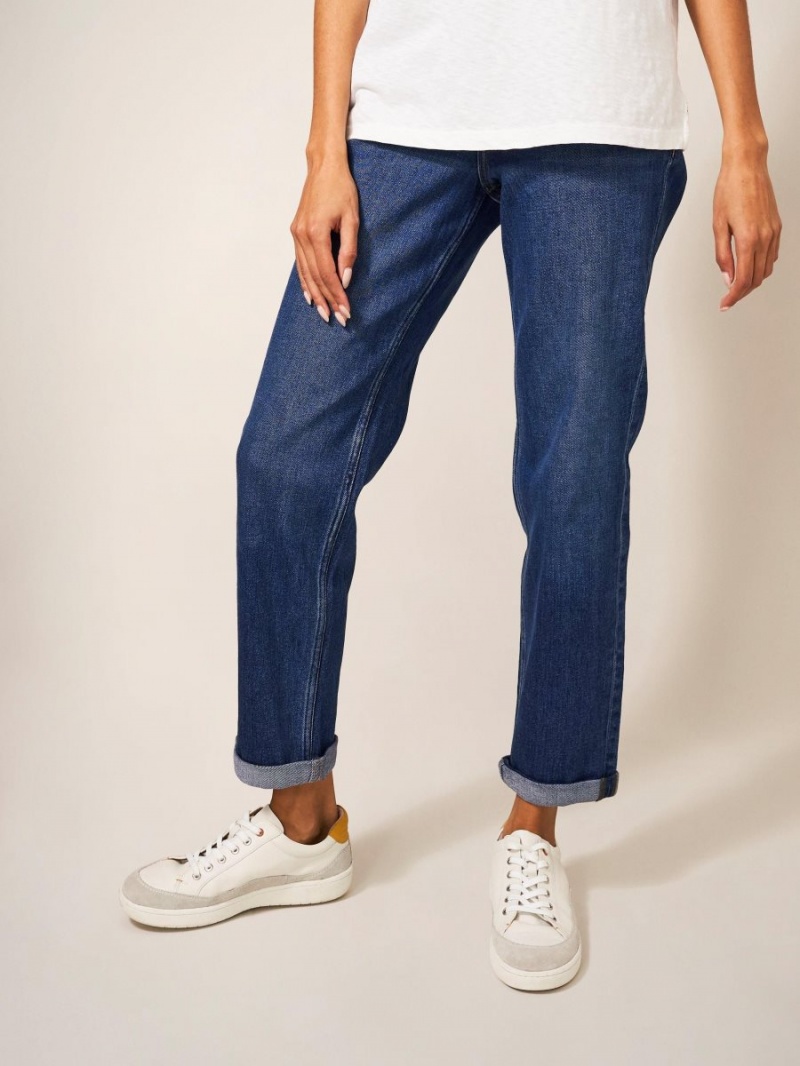 Mid Denim White Stuff Katy Relaxed Slim Jean | 61802IHPA