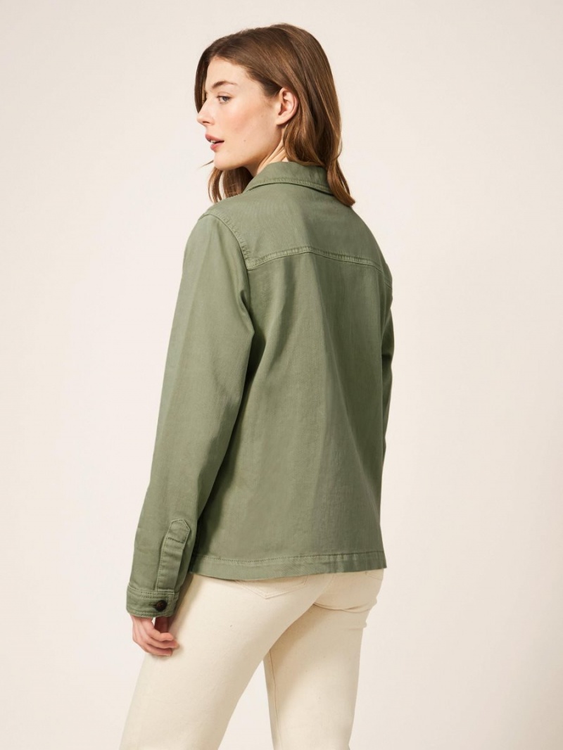 Mid Green White Stuff Carrie Regular Fit Denim Jacket | 49578MUZD