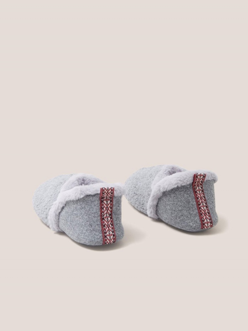 Mid Grey White Stuff Reya Closed Back Slipper | 30825DUBA