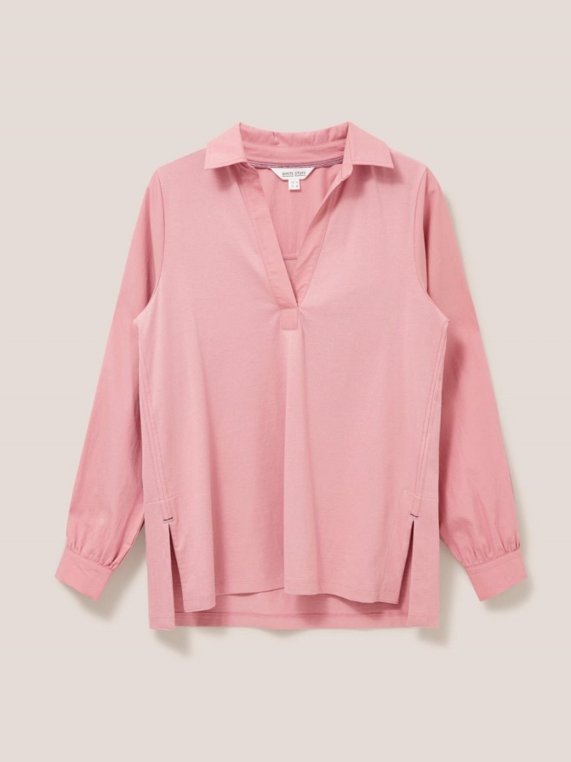 Mid Pink White Stuff Fran Plain Shirt | 79430BRZX