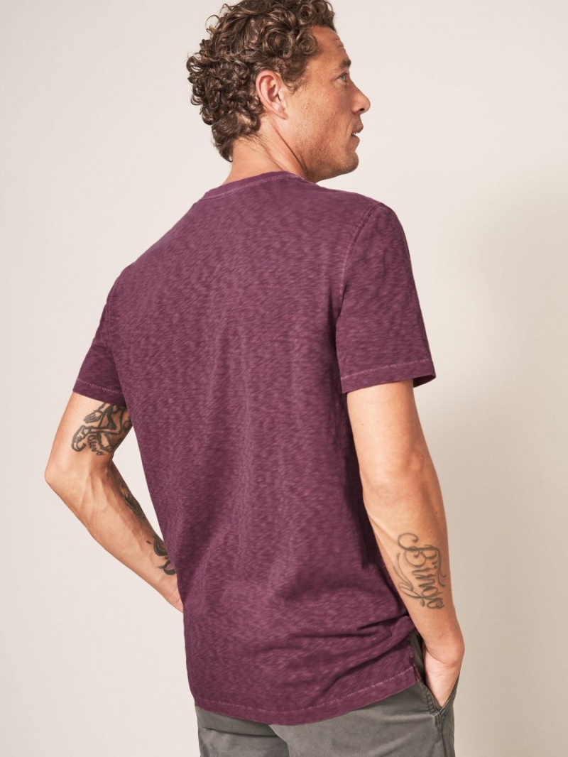 Mid Plum White Stuff Abersoch Short Sleeve Tee | 72465FOXI