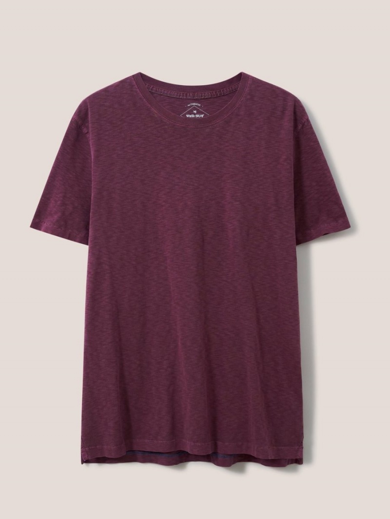 Mid Plum White Stuff Abersoch Short Sleeve Tee | 72465FOXI