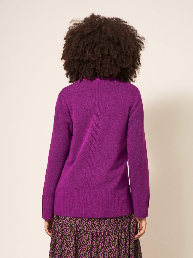 Mid Purple White Stuff Waverly Jumper | 05291VNSE