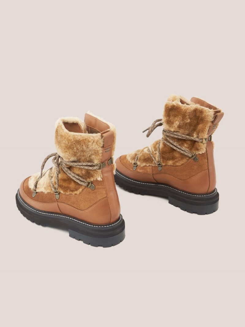 Mid Tan White Stuff Hailey Lace Up Hiker Boot | 65981QWPK