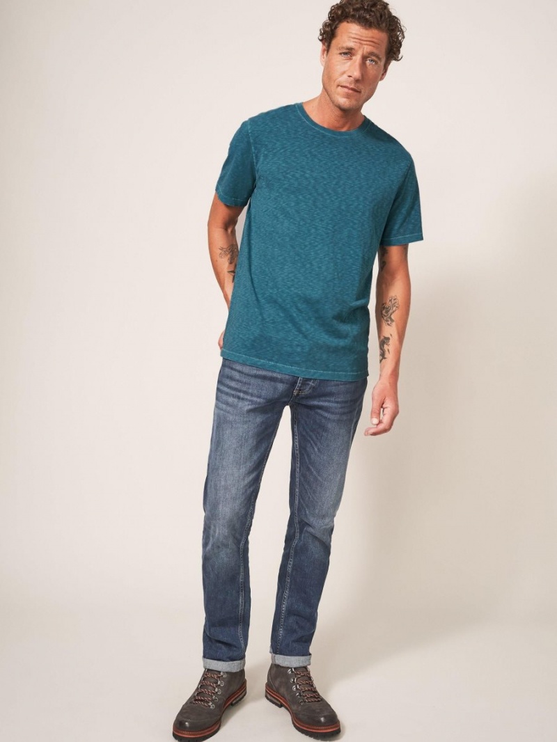 Mid Teal White Stuff Abersoch Short Sleeve Tee | 76150MRGX