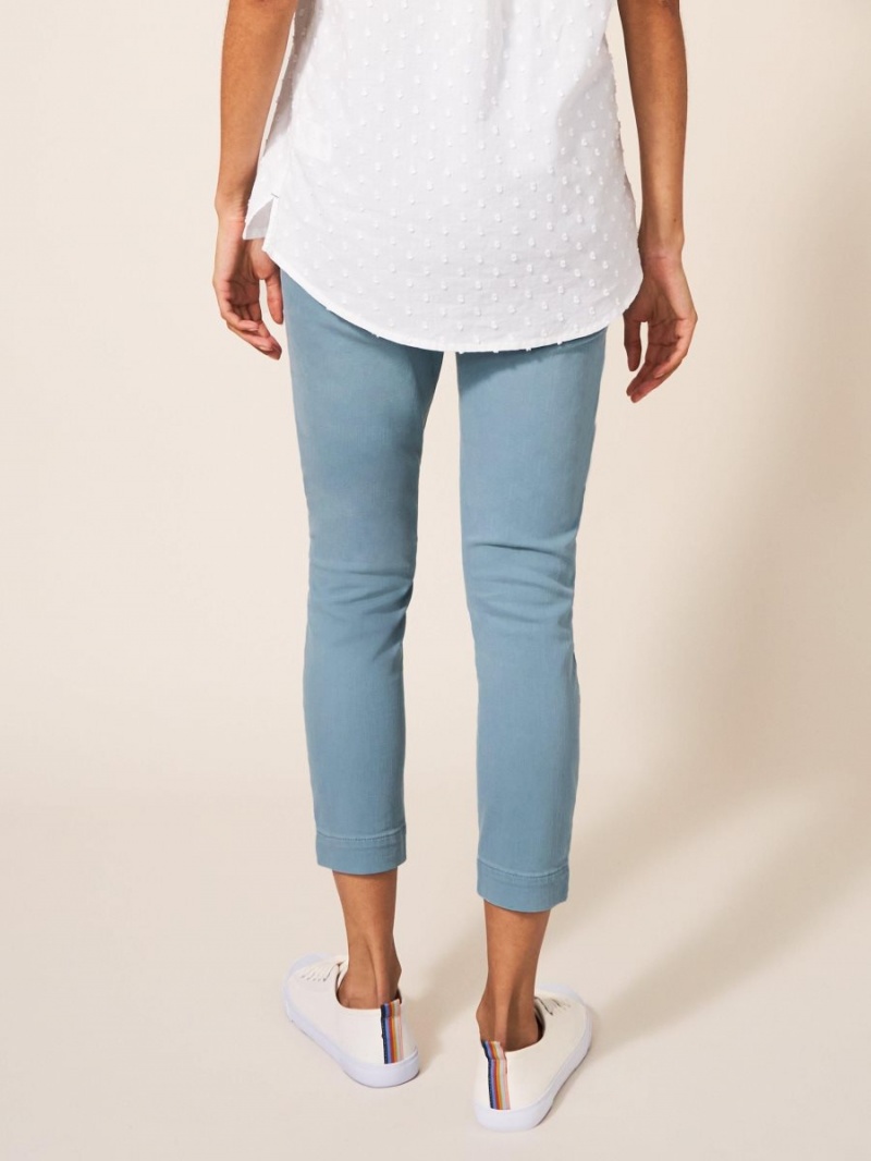 Mid Teal White Stuff Janey Cropped Jegging | 51378TSOK