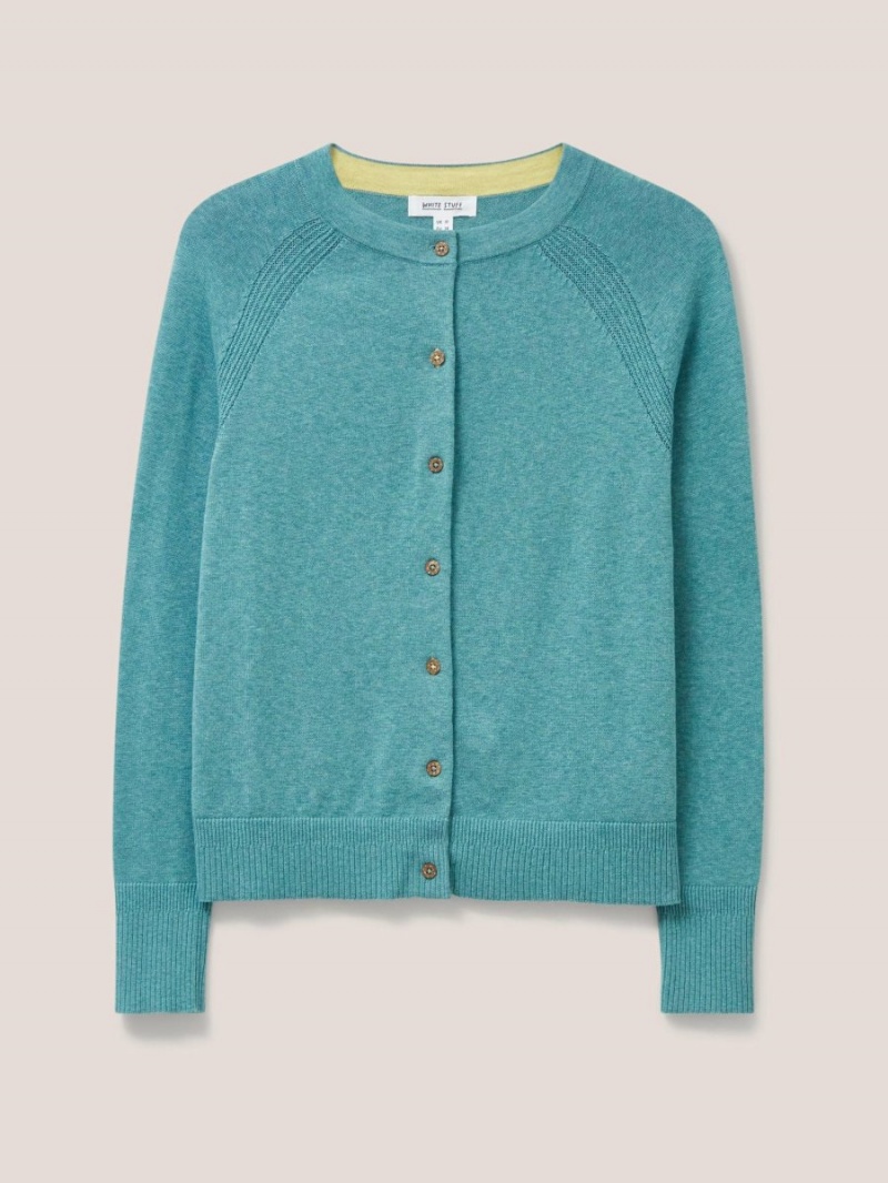 Mid Teal White Stuff Lulu Knit Cardigan | 45398BHDO