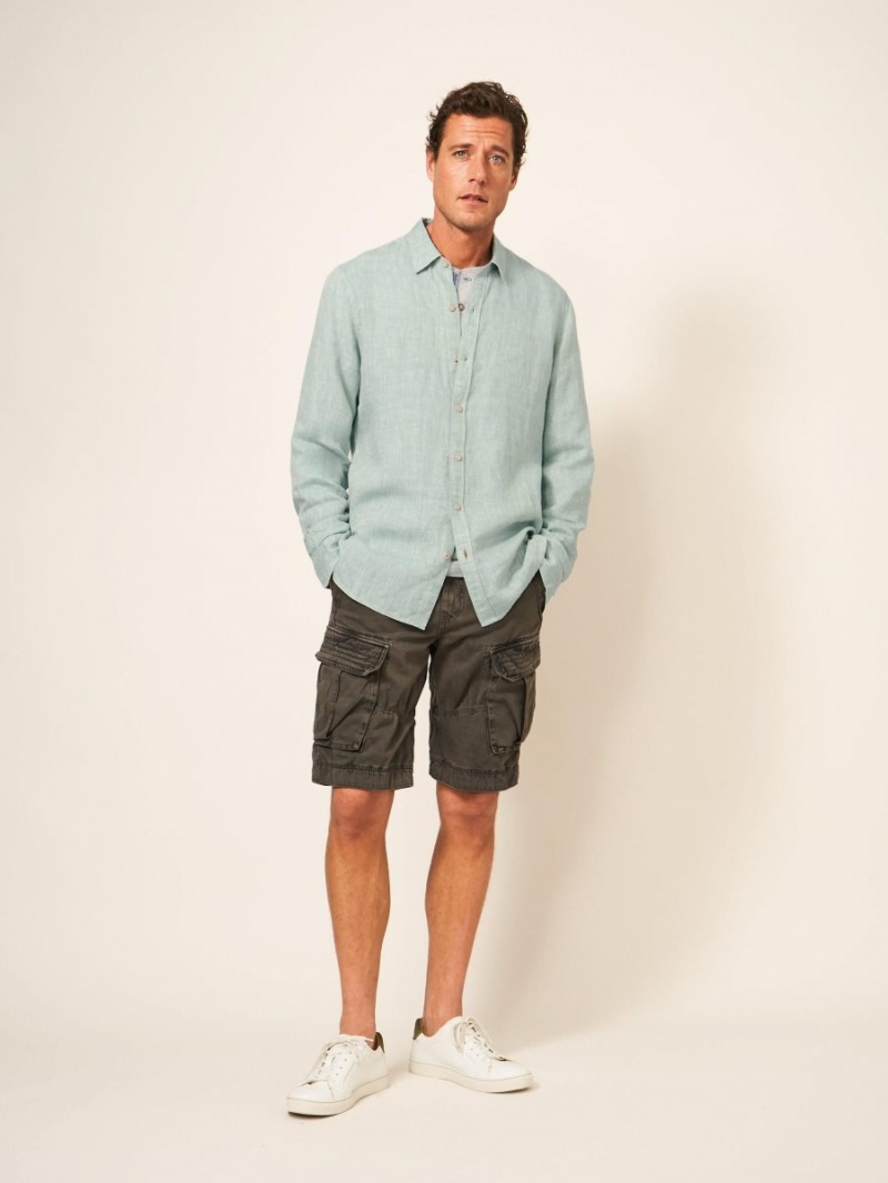 Mint Green White Stuff Pembroke Ls Linen Shirt | 51240GMCD