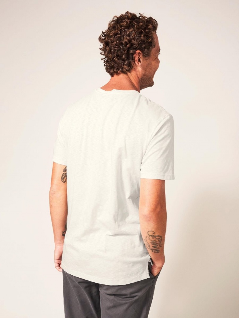 Natural White White Stuff Abersoch Short Sleeve Tee | 05369YIFT