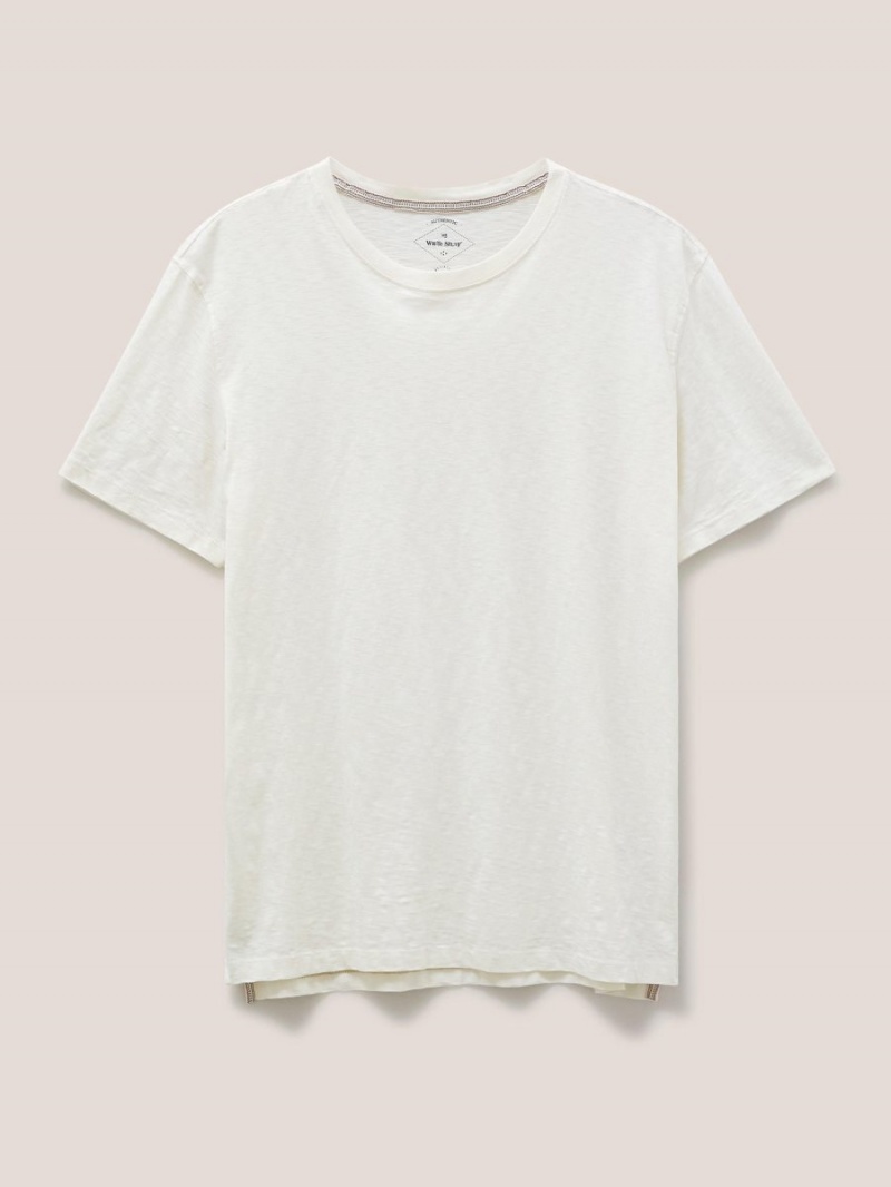 Natural White White Stuff Abersoch Short Sleeve Tee | 05369YIFT