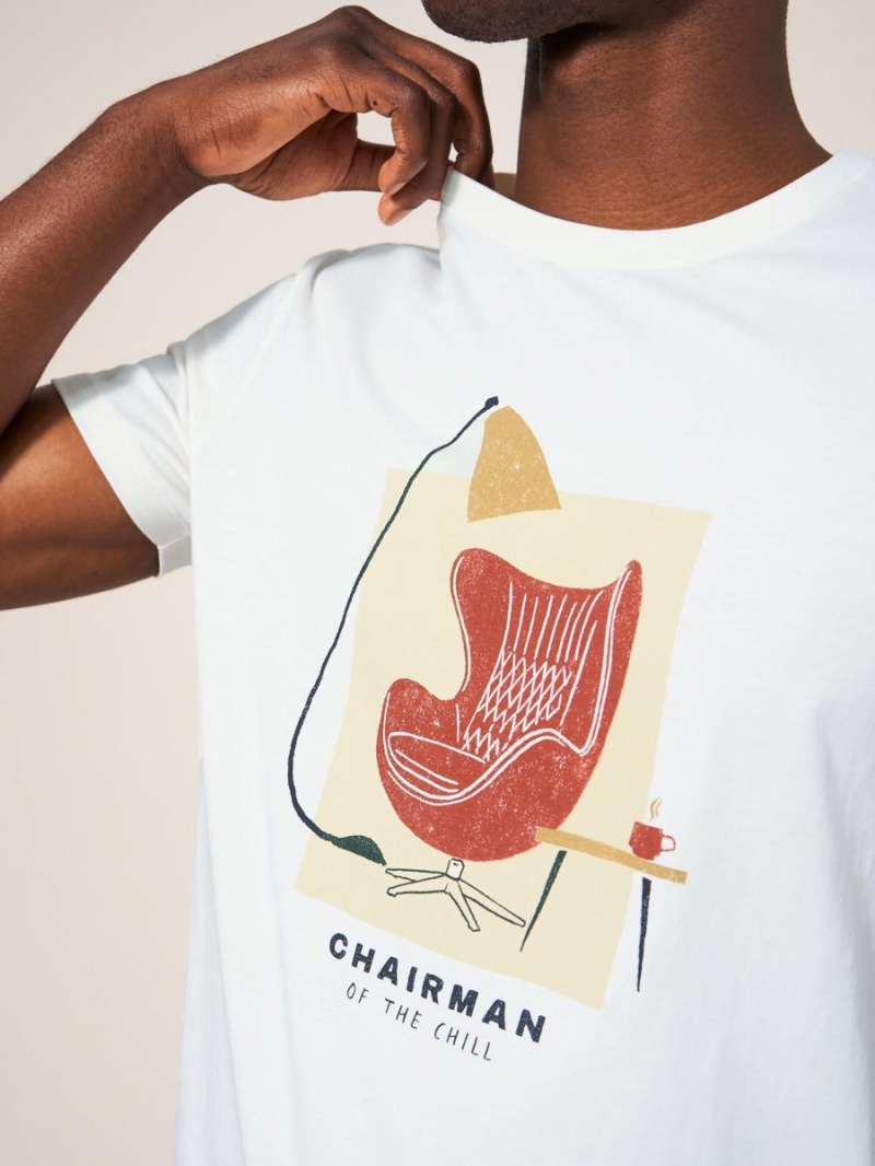 Natural White White Stuff Chairman Graphic Tee | 35867QZBO