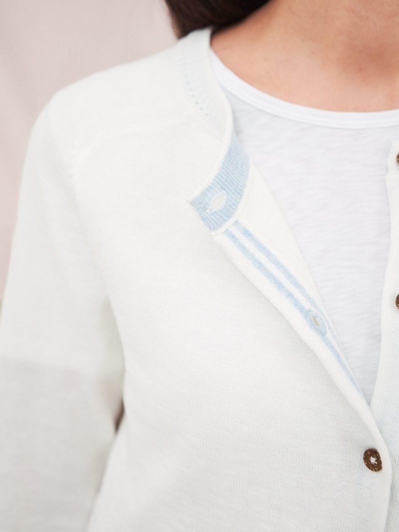 Natural White White Stuff Lulu Cardigan | 12743EAKJ