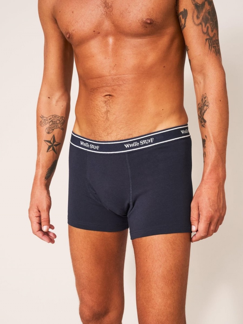 Navy Multi White Stuff 2pack Boxers Plain And Stripe | 16984VRCH