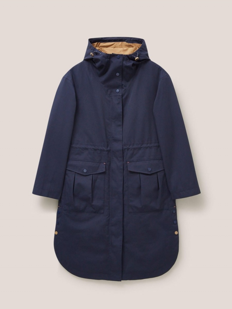 Navy Multi White Stuff Millie Waterproof Coat | 26185BZXE